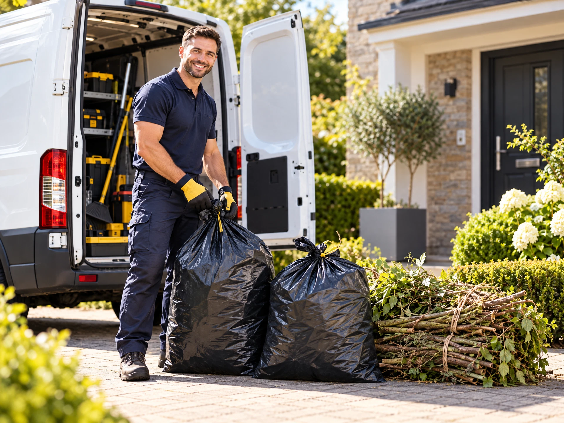 Van and organized rubbish removal service